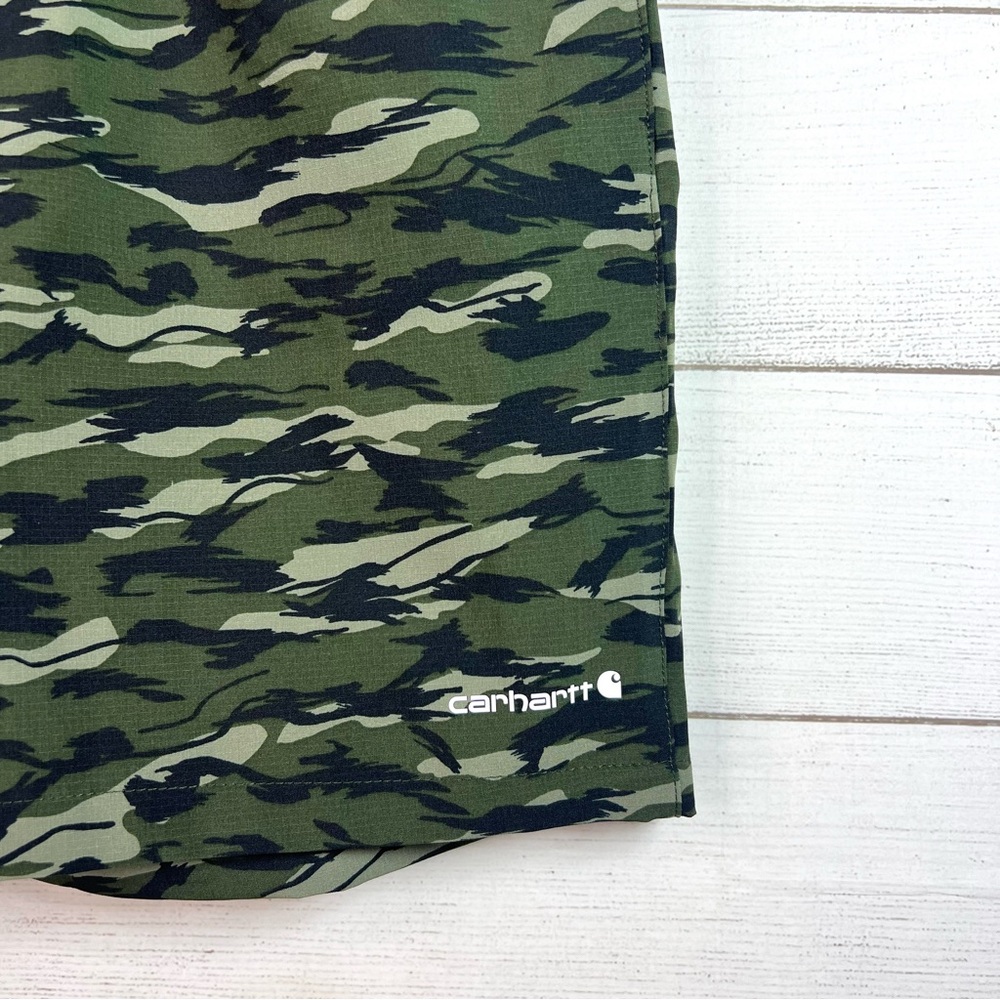 Carhartt Green Camouflage Boys Shorts Size L (14/16) Outdoor Gorpcore - Picture 3 of 9